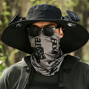 This hat features a built-in fan, a wide brim, two fans, and dual USB charging ports. It's suitable for both men and women, serving as a fishing hat or a fan hat for men. Perfect for outdoor activities and rock climbing, it's an ideal holiday gift