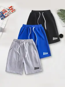 Boys' Loose Fit Drawstring Shorts, Breathable Lightweight Summer Wear, Casual Daily & Outdoor Activities, Cartoon Design