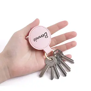 Custom Keychain 1pc, Personalized Name & Design, Keychain, Fashionable Minimalist Round Keyring, Custom Logo, Pendant, Unisex Key Holder