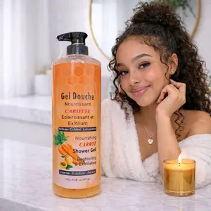 GEL DOUCHE MOISTURIZING HYDRATING SKIN REPAIR CARROT BRIGHTENING BODY WASH.
