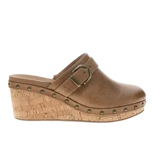 Corkys Womens Who Knew Studded Slip On Clogs Casual - Brown