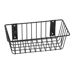 Rack Em Racks 9075-B Universal Wire Basket, Black - 12 x 6 x 4 in.