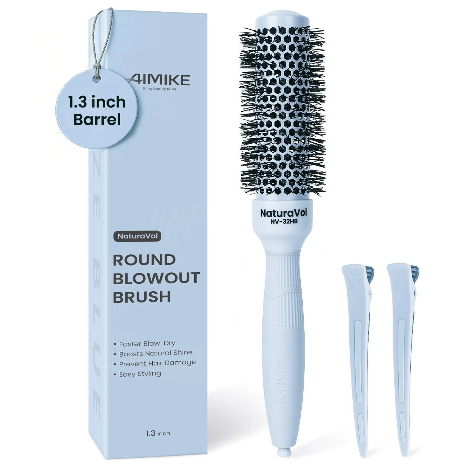 32mm-1.3" Barrel, 2.1" with Bristles  Haze Blue