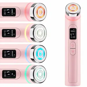 Korean Glow Device Booster - Pink New | K-beauty Viral Glass Glow Device, 4 Light Modes, Mini Facial Lifting Tool, Lightweight Portable Korean Skincare Experience, Daily 5-Minute Skin Care