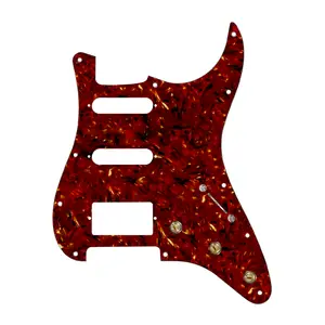 920D Custom HSS Pre-Wired Pickguard for Strat With A Tortoise Pickguard and S7W-HSS-PP Wiring Harness