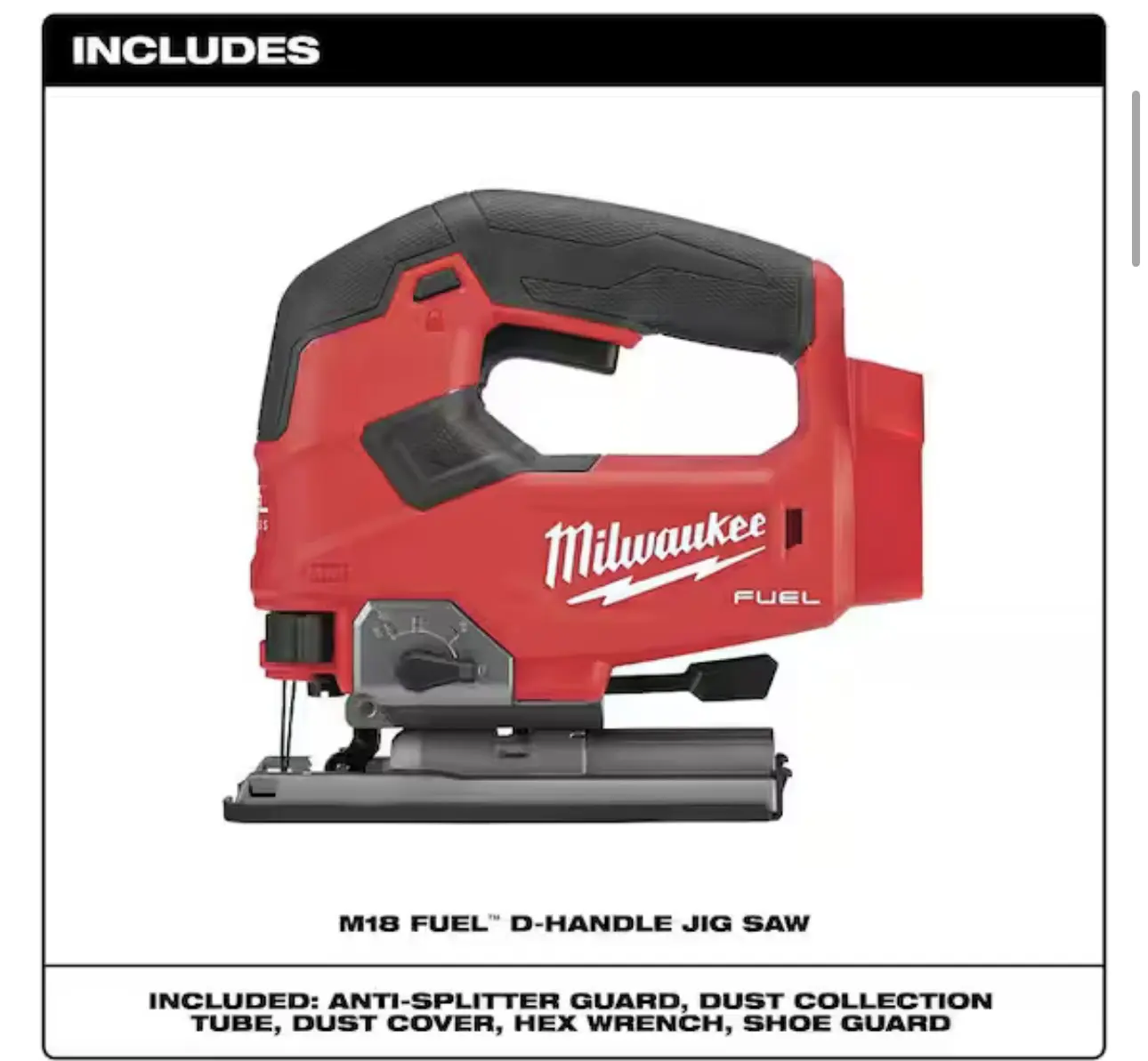 Milwaukee M18 FUEL 18V Lithium-Ion Brushless Cordless Jig Saw (Tool-Only)