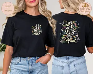 Good Energy Is Contagious Skeleton Shirt, Mental Health Shirt, Sarcastic Shirts ,Floral Skull Shirt, Trendy Positive Shirt, Skeleton Shirt