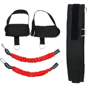 Boxing Resistance Bands Set Workout Band Workout Equipment for Men Women Training Strap Exercise Bands for Running Taekwondo, red 50 pounds