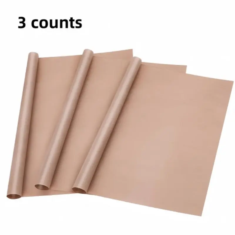 Teflon Sheet for Heat Press, 3 Counts Heat Transfer Press Cover Paper, Heat Resistant Transfer Protector Mat for DIY T-shirt, Jeans, Backpack, Heat Resistant Baking Mat