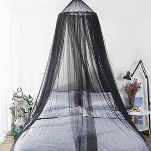 MORDEN MS Mosquito Net Bed Canopy for Girls,Dome Mosquito Netting, King Canopy Bed Curtains Queen Size from Ceiling,Bed Tent Twin Girls Canopy Bed Decor for Baby Crib,Kid Bed and Adult Beds (Black) MORDEN MS