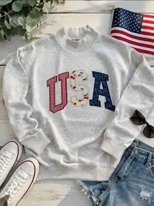 All-American Embroidered Mockneck Sweatshirt