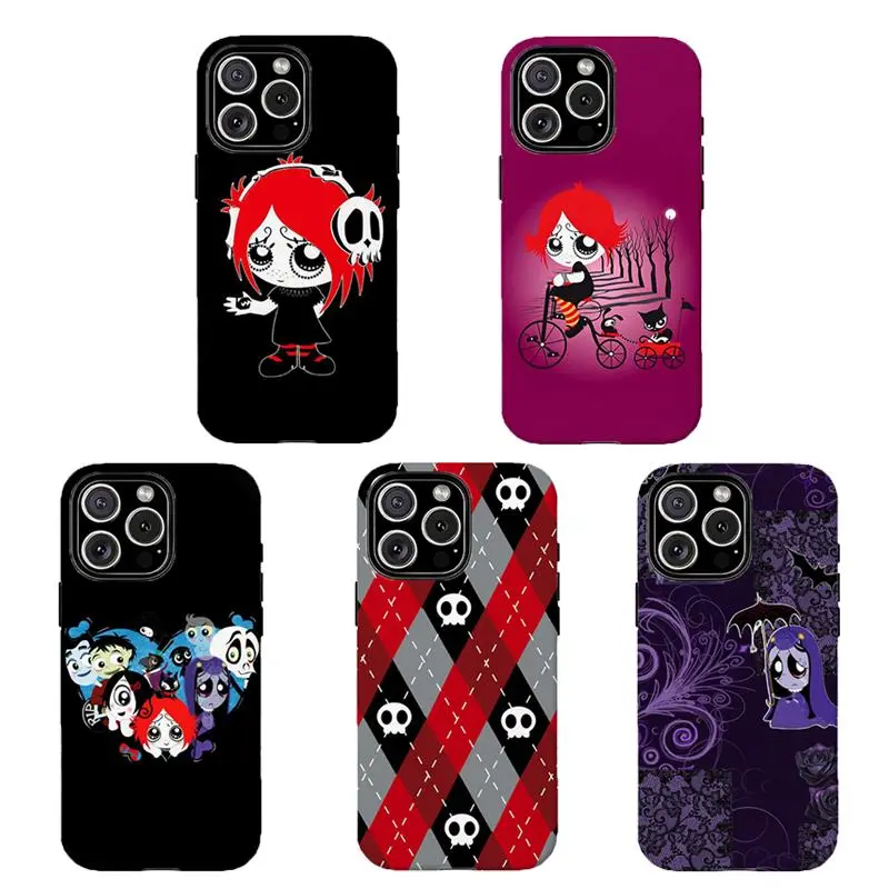 Ru6y Gloom Cat & Skull Phone Case,Pastel Goth Vibe,Tough phone case,for iPhone 17 16 15 14 13 12 11 8 7 Plus Pro Max/X/XS/XR and for Samsung S21 S22 S23 S24 S25 S26 Fe/Plus/Ultra,The Best Gift for Yourself, Partner,Friends, and Family, Phone Accessories