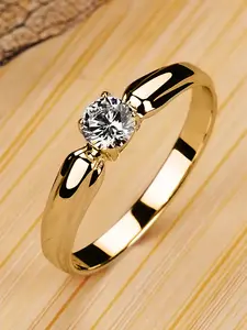 1 PC Elegant Cubic Zirconia Artificial Gemstone Ring For Women For Valentine's Day Gift Wedding Anniversary Party Jewelry Cz Ring Cubic Zirconia Rings