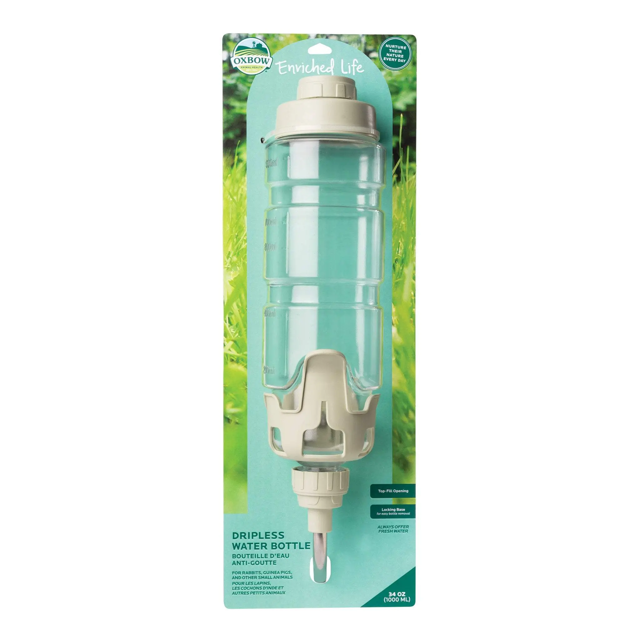 Dripless Water Bottle - 34 oz (Enriched Life by Oxbow)
