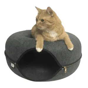 Donut! Cat Hideaway Cave for Privacy, Comfort, and Playtime cat tunnel
