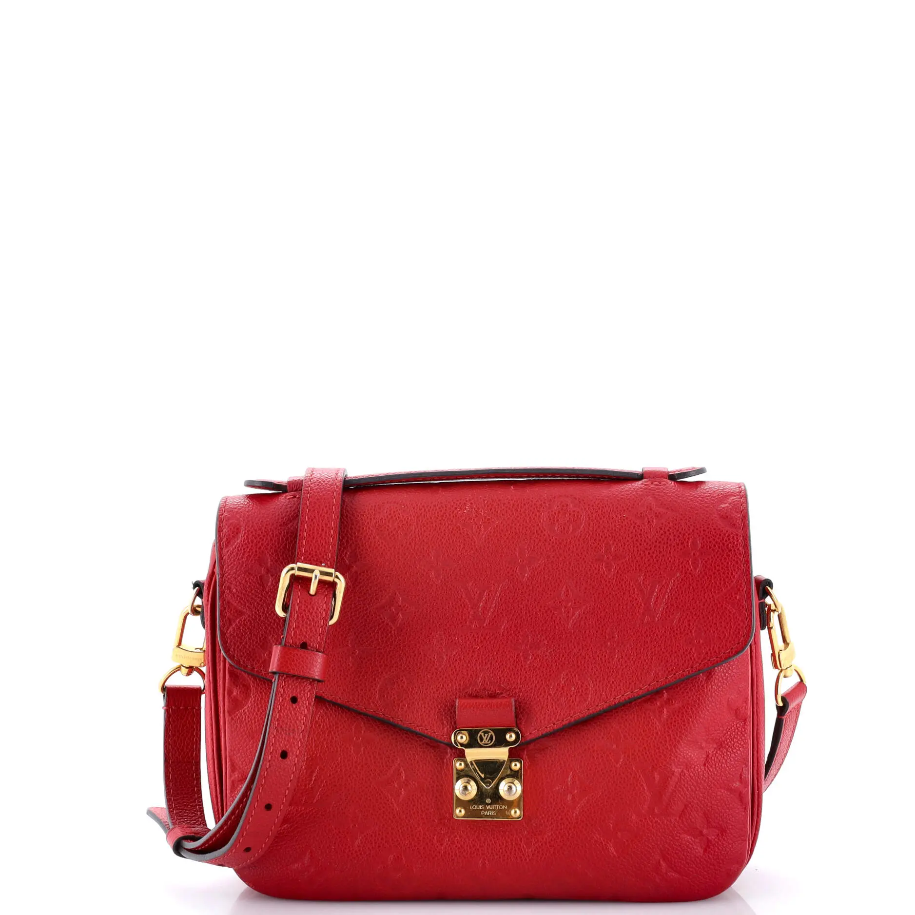 Pre-owned Louis Vuitton material Messenger Bags Pochette Metis Monogram Empreinte Leather by Rebag