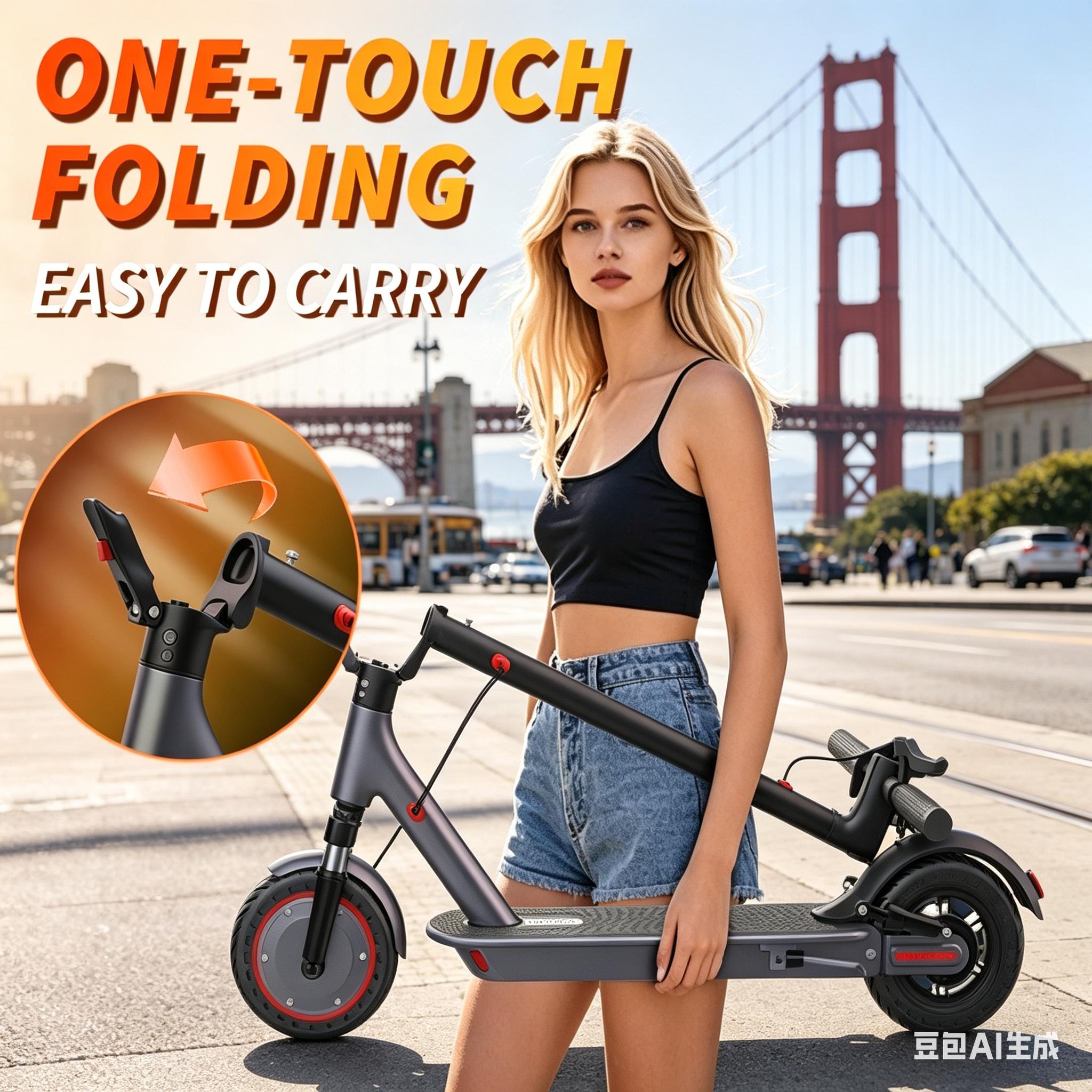 CSafe Adjustable Folding Electric Scooter for Adults & Kids | 16-22 Mph Speed | 8.5"/10"/14" Non-Slip Tires | 12-50 Miles Range | Dual Braking System | Dual Suspension | App Control | With Seat & Carry Bag