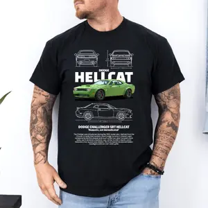 Dodge Charger SRT Hellcat Graphic Tee Unisex Car Enthusiast Apparel T-Shirt Sweatshirt Hoodie