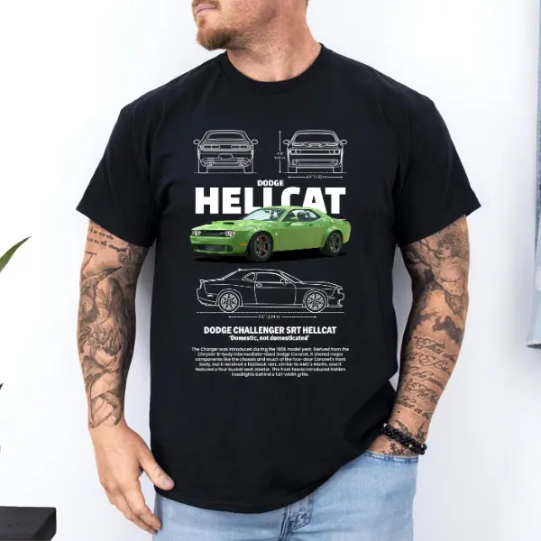Dodge Charger SRT Hellcat Graphic Tee Unisex Car Enthusiast Apparel T-Shirt Sweatshirt Hoodie
