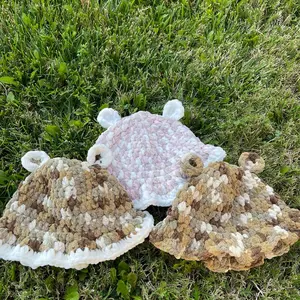Fluffy Bear Crochet Bucket Hat