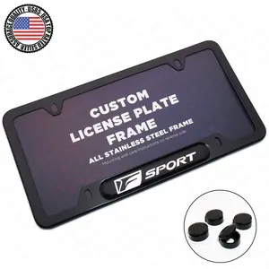 Black / Chrome Front or Rear Stainless Steel License Plate Frame Protect Cover Fit Lexus F-Sport Decorate Accessories Gifts