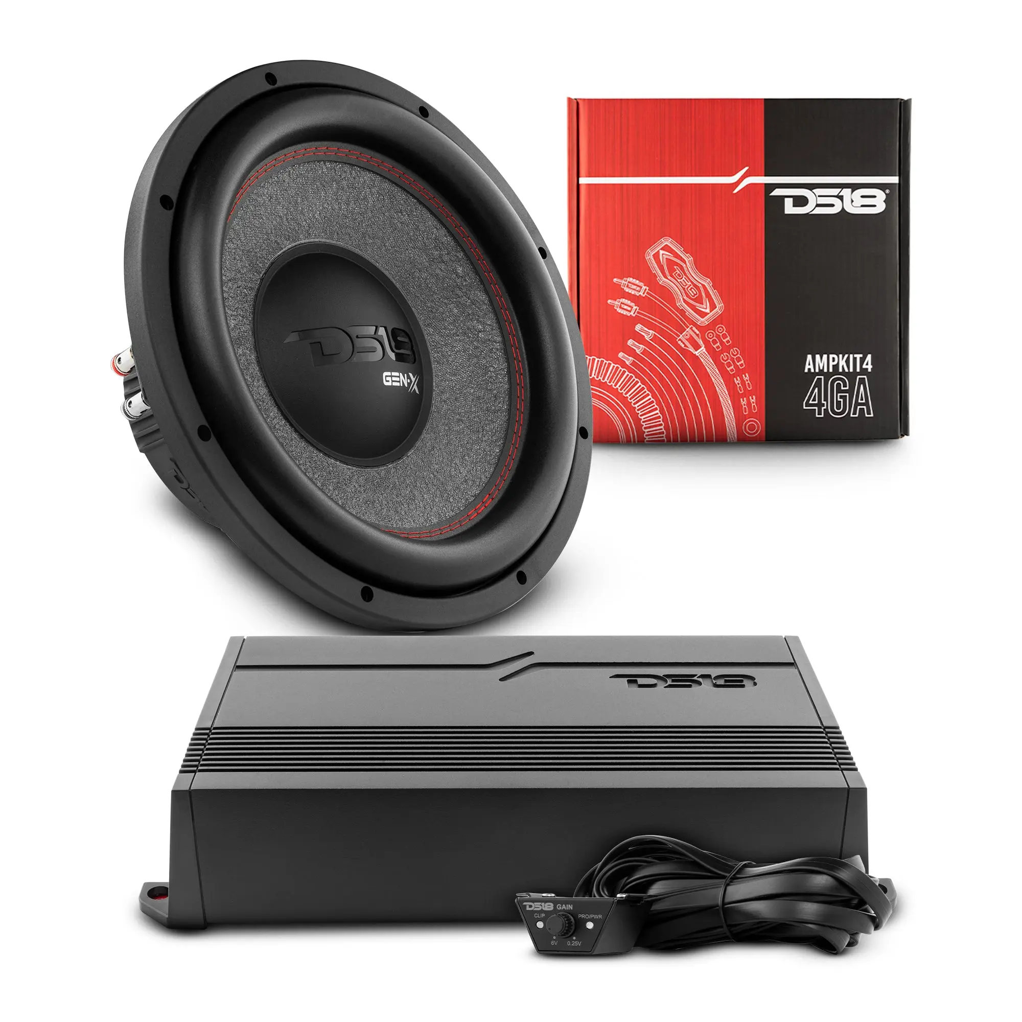 Bass Package: 12" Subwoofer with Monoblock Amplifier and Installation Kit