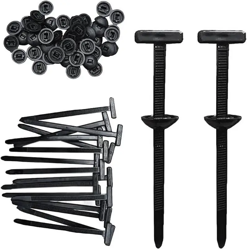 100pcs Nylon Universal Cable Tie Buckle Heavy Duty Plastic Cable Ties with Buckle Reusable Automotive Fasteners for Car Daily Repair DIY Wire Harness