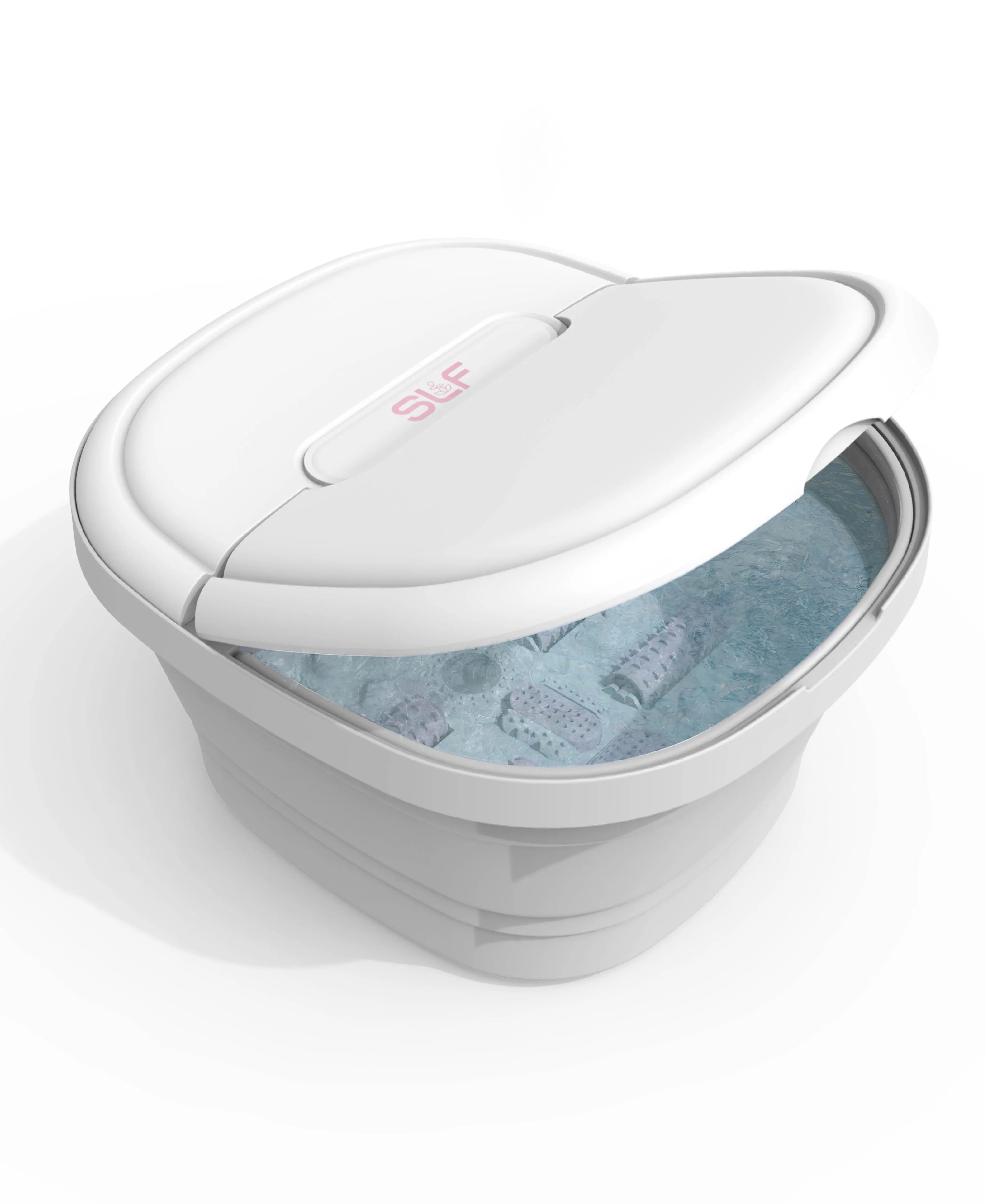 SLF Collapsible Pedi Spa, Heated Portable Foot Bubble Bath Massager