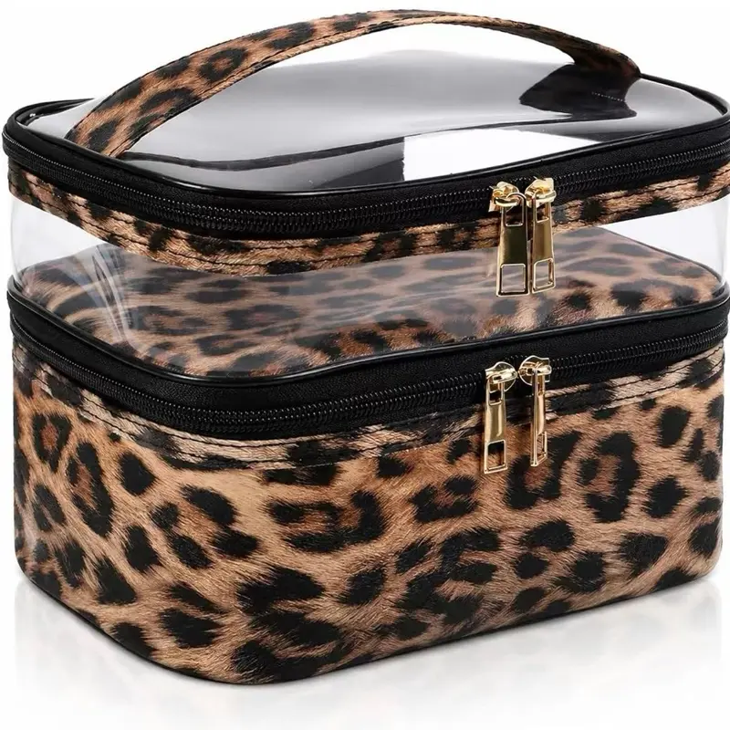 Double-layer Cosmetic Bag Makeup Bag Travel Makeup Bag