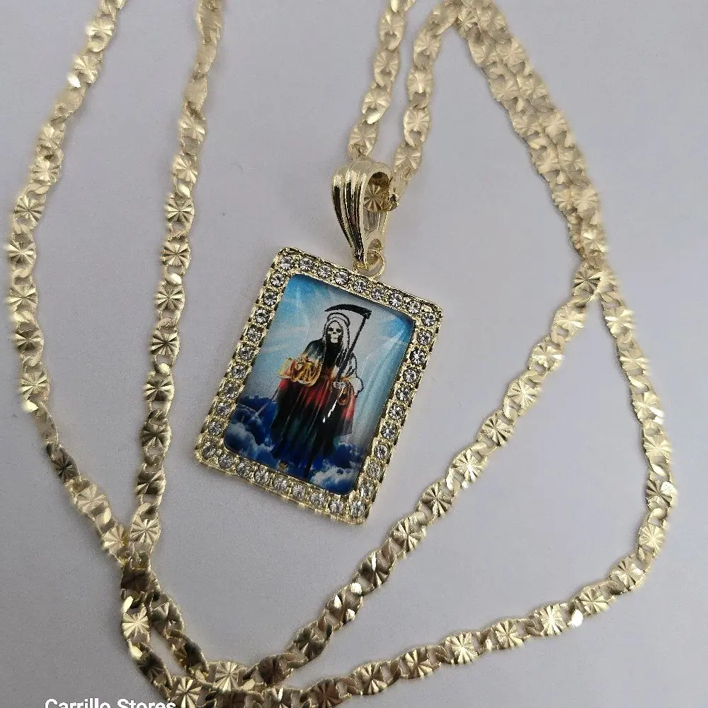 LA SANTA MUERTE/ THE GRIM REAPER fashion necklace regular chain style gold-plated 18"inches 24"inches available