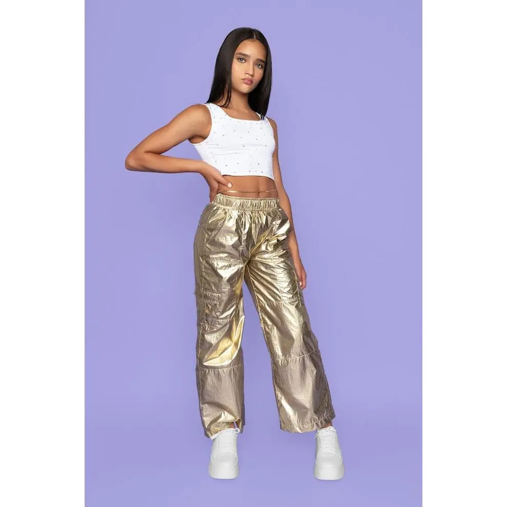 Metallic Gold Pants