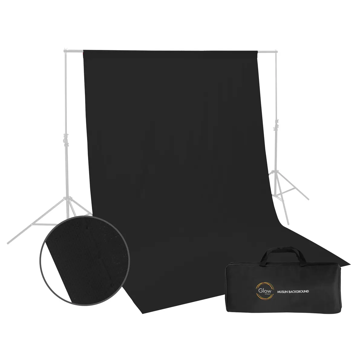 Glow Muslin Background - 6 x 9' (Black)