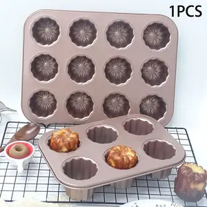Professional Baking Set: Non-Stick Madeline Pan, Canelé Mold, Donut Tray, Multi-Use French Madeleine Pan, Crepe Form, Cheesecake Mold, Chocolate Bread Jar