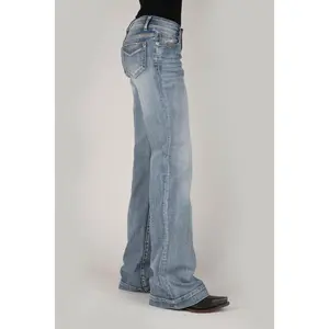 Women's Stetson Light Wash Low Rise Western Trouser Jeans