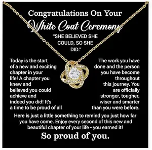 White Coat Ceremony Gifts, Graduation Jewelry For Women 2024, Dental Students, Pharmacist, Best Gifts For Medical Students, Love Knot Jewelry Gifts For Girls, Sister, Daughter Or Medical Assistant Gifts