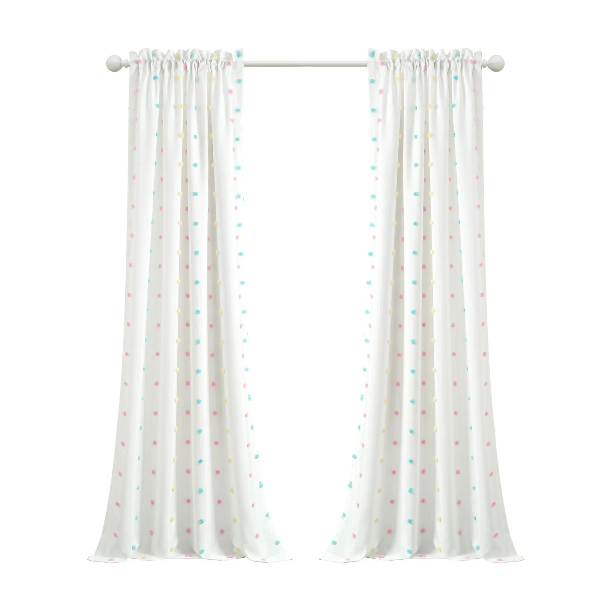 Lush Decor Rainbow Tufted Dot 42x84 Window Panel Lush Decor Rainbow Tufted Dot 42x84 Window Panel