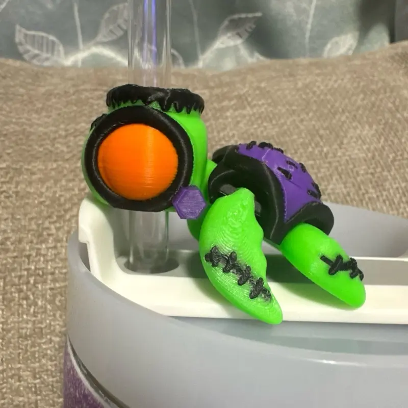 3D Printed Assorted Articulated Animal Straw Buddy, Adorable Animal Straw Buddy for Reusable Cups or Tumblers