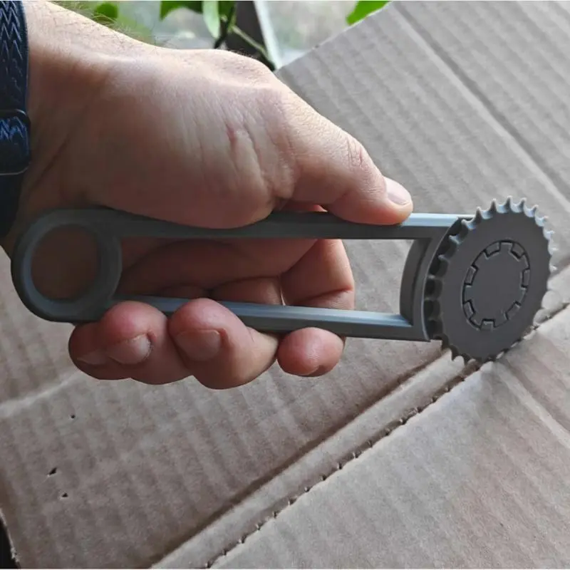 3D Printing Paper Box Cutting & Folding Tool, Rolling Design for Simplified Box Assembly & Measurement, Hand Tool for DIY