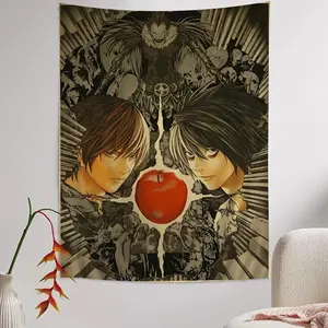 Tapestry Anime Death Note Colorful Tapestry Wall Hanging Bohemian Wall Tapestries Mandala Wall Art Decor 90L" x 60W" inches