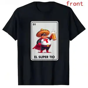 Tio El Tio Bingo Card T-Shirt – Mexican Uncle 100% Cotton Drinking Lover Tee