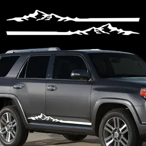 2PCS Car Door Side Stickers Auto Sport Stripes Decoration Vinyl Decals Self-adhesive Body Film Accessories Sticker For Cars For Toyota 4Runner