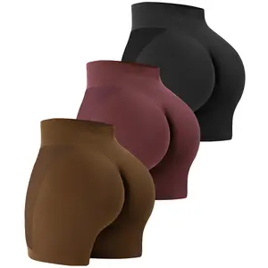 Womens Workout Shorts Scrunch Butt Lifting Seamless High Waist Yoga Gym Shorts for Women