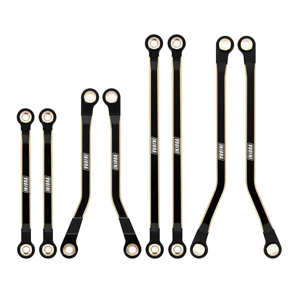 INJORA 46g Black Coating Brass High Clearance Links Set for TRX4M High Trail K10 F150 1/18 RC Crawler Upgrade (4M-97BK)