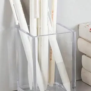 New transparent acrylic storage box/pen holder, for makeup, transparency, desktop organizer, Table organizers, suitable for storing makeup brushes, pens, and stationery, suitable for home and office use, and a great Mother's Day gift