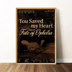 [Sale Off Up To 50%] [Unframe] Showgirl Wall Art Poster, Fate of Ophelia, Lyric Poster, Printable Decor, Bedroom Era Swift Music Print