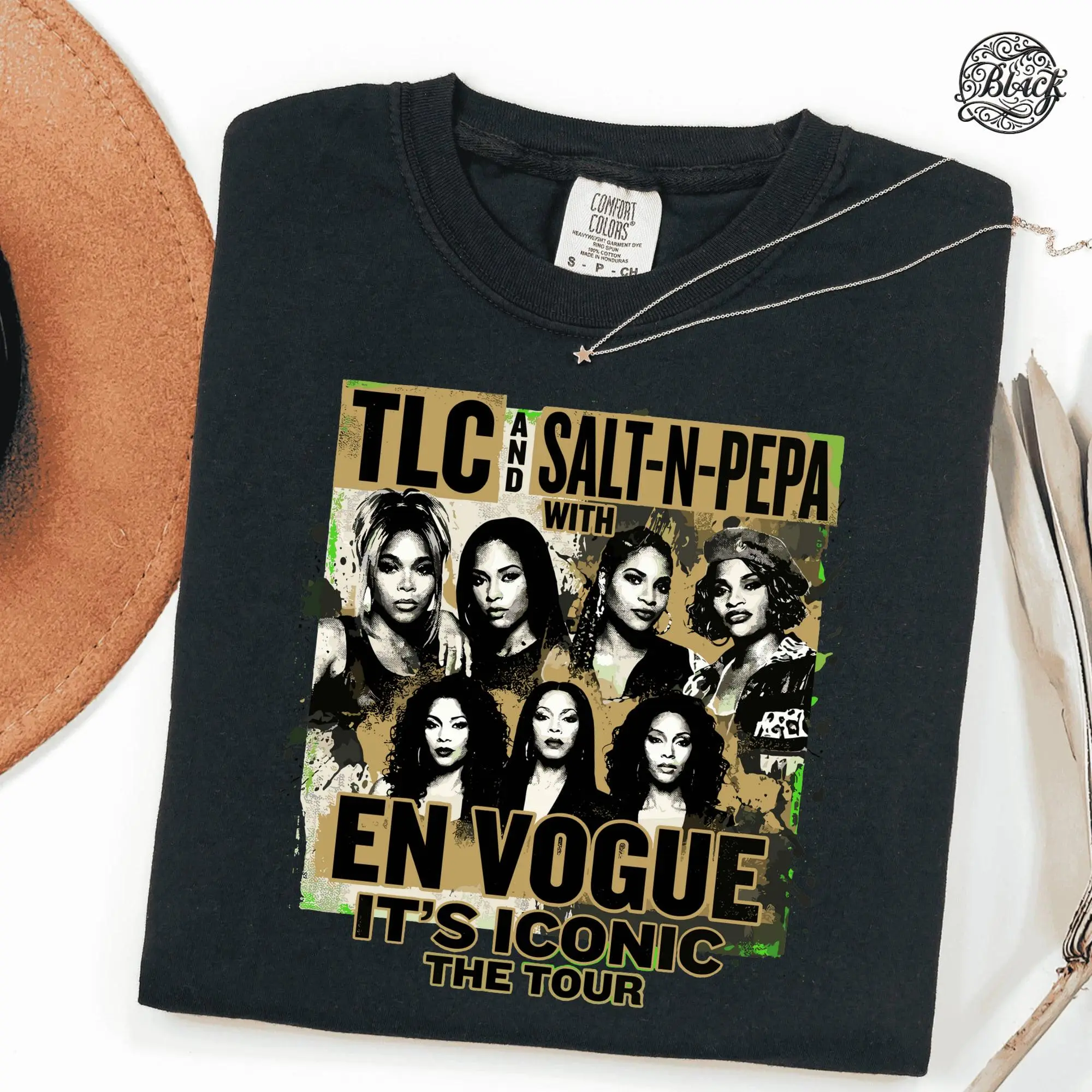 Comfort Colors TLC Salt-N-Pepa En Vogue Tour T-Shirt, Iconic 90s R&B Legends Concert Graphic Tee
