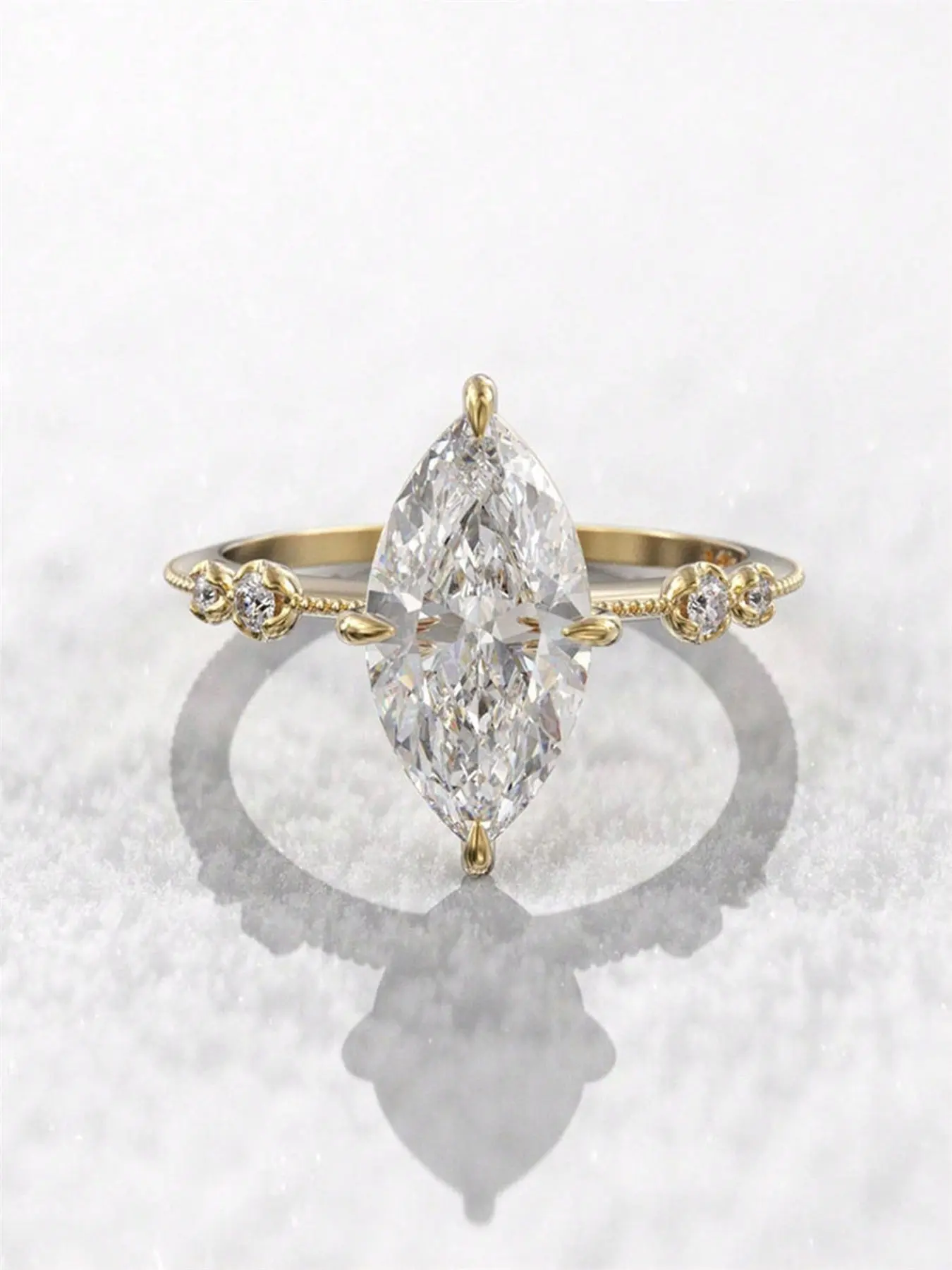 1 PC Fashion Cubic Zirconia Ring For Women For Wedding Engagement Party Jewelry Valentine's Day Gift