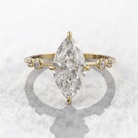 1 PC Fashion Cubic Zirconia Ring For Women For Wedding Engagement Party Jewelry Valentine's Day Gift Deluxe Cz Ring