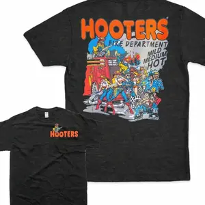 Funny Hooters Fire Department T-Shirt – Unisex Graphic Tee, Retro Casual Top for Men & Women, Perfect Gift for Firefighters & Hooters Fans N5N