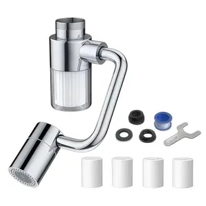 Rotatable Faucet Aerator Extension Cartridges 1440° 2-Mode Swivel for Bathroom Kitchen Chlorine Reduction Skin Face Eye Wash Connector Taps Thanksgiving Decor Black Friday Cyber Monday Christmas Gifts - Waterfaucet